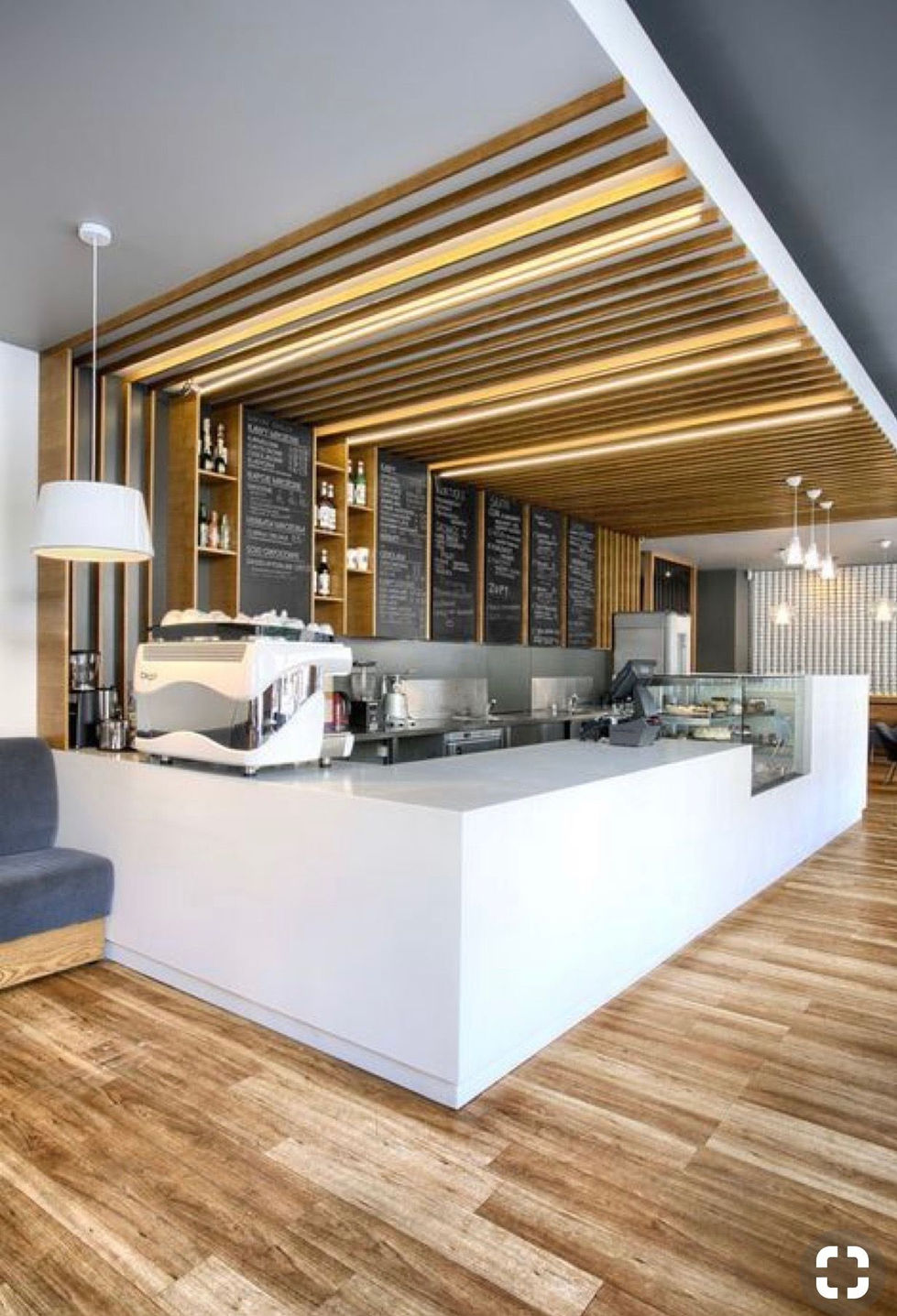 barra cafeteria blanca corian