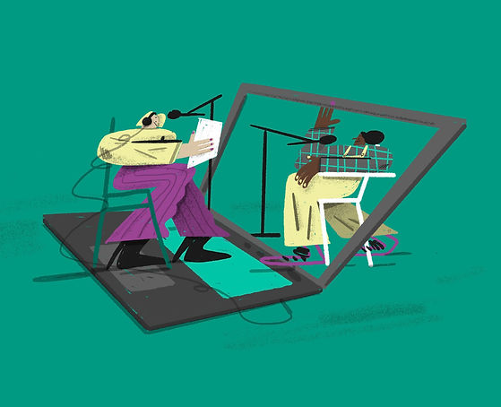 podcast chat illustration