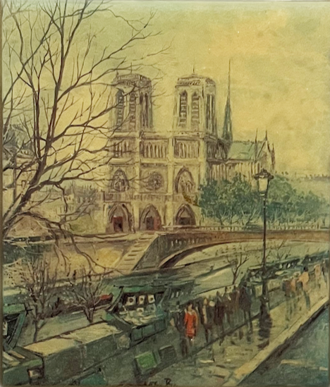 Georges Braque Litography Print A) Notre- Dame et les bouquistes. Ref.116