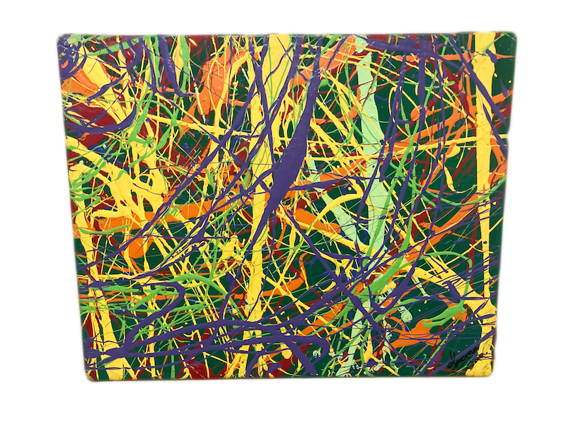 Pintura de estilo expresionista abstrato (4 piezas)