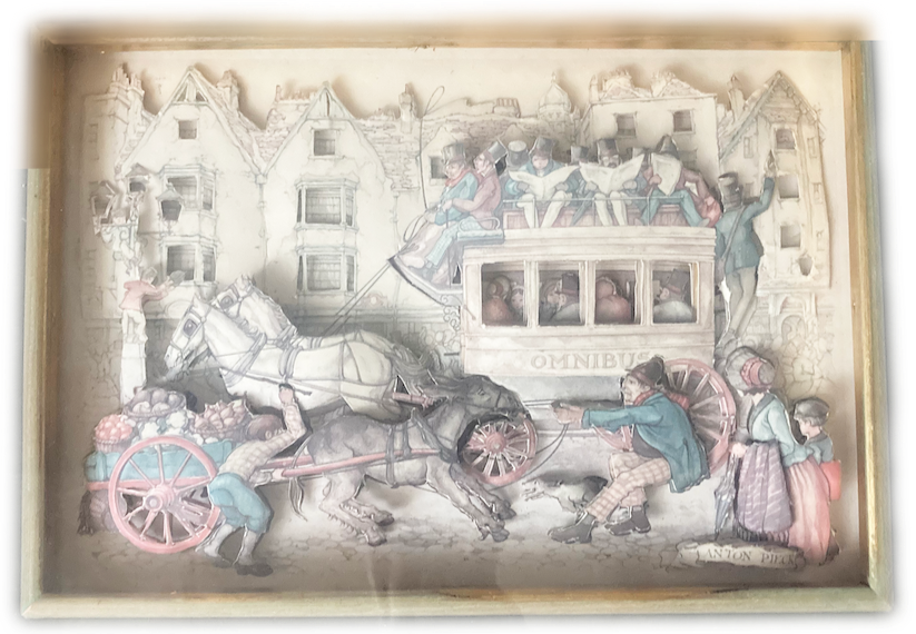 "Omnibus Street"de Anton Pieck (diorama 3D, 1968)