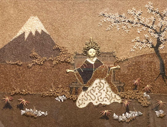 Arte con semillas (mosaico de semillas o diorama con relieve)
