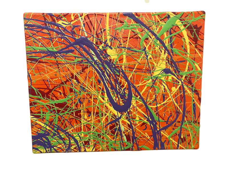Miniatura: Pintura de estilo expresionista abstrato (4 piezas)