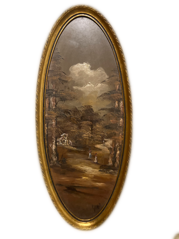 Pinturas ovales al oleo de tendencia romántica
