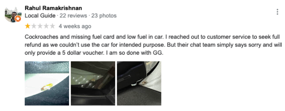 a response about cleanliness