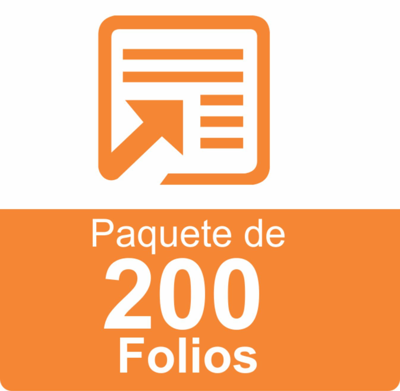 Paquete de 200 folios