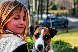 My niece and her dog