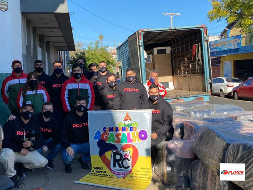 Mais um ano, empresa Plimor presenteia o RC Livramento com o transporte dos cobertores