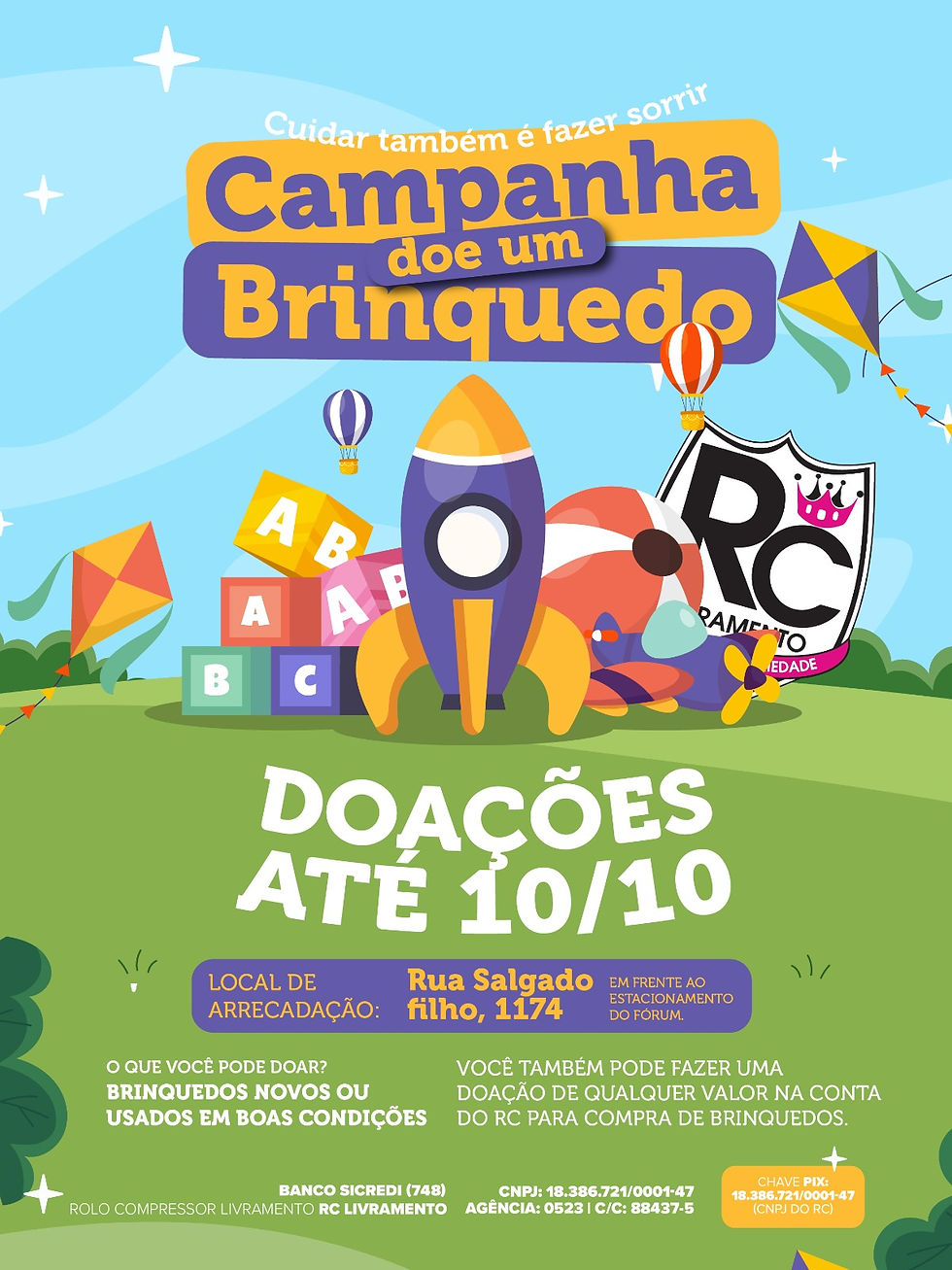 RC Livramento lança Campanha de Brinquedos para o Dia das Crianças