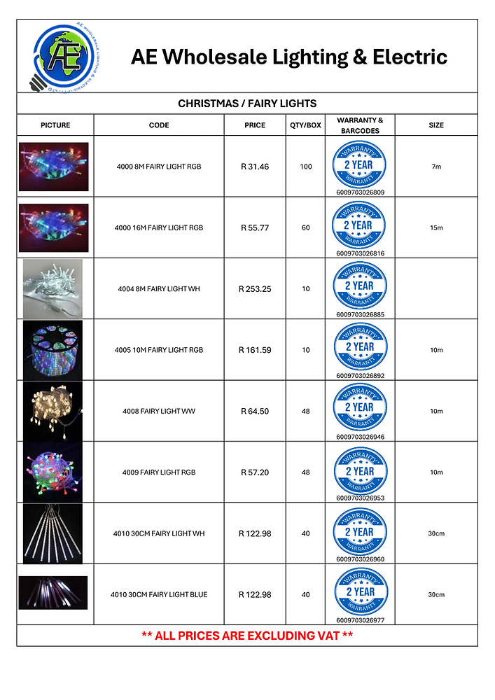 Fairy Lights AE LED WHOLESALERS