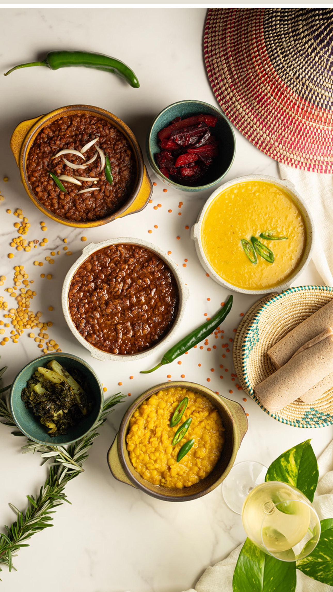 Arranged Food and Objects