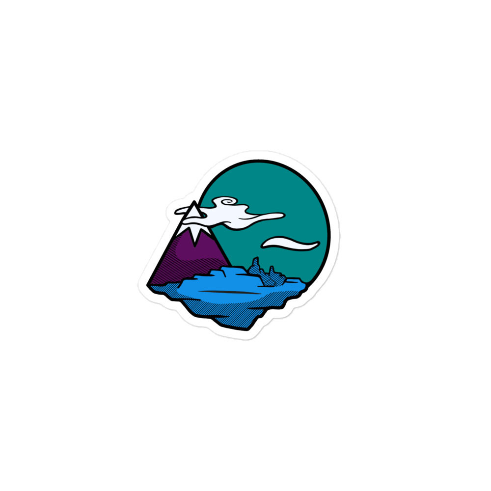 Night Desert Mountain Bubble-free stickers