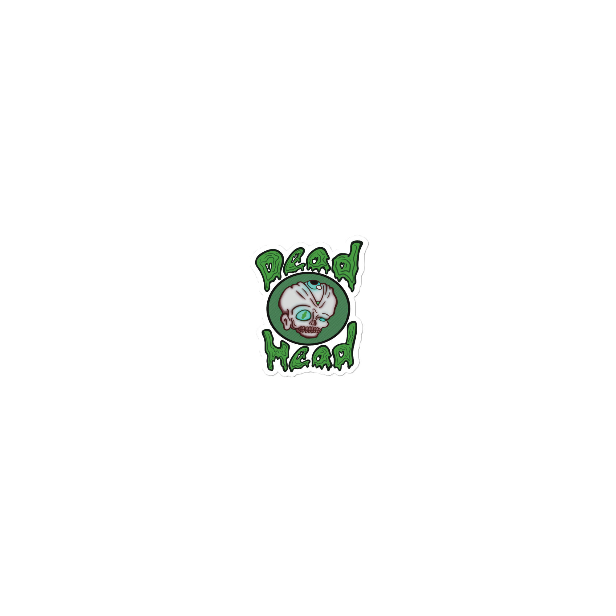 Green Dead Head Bubble-free stickers
