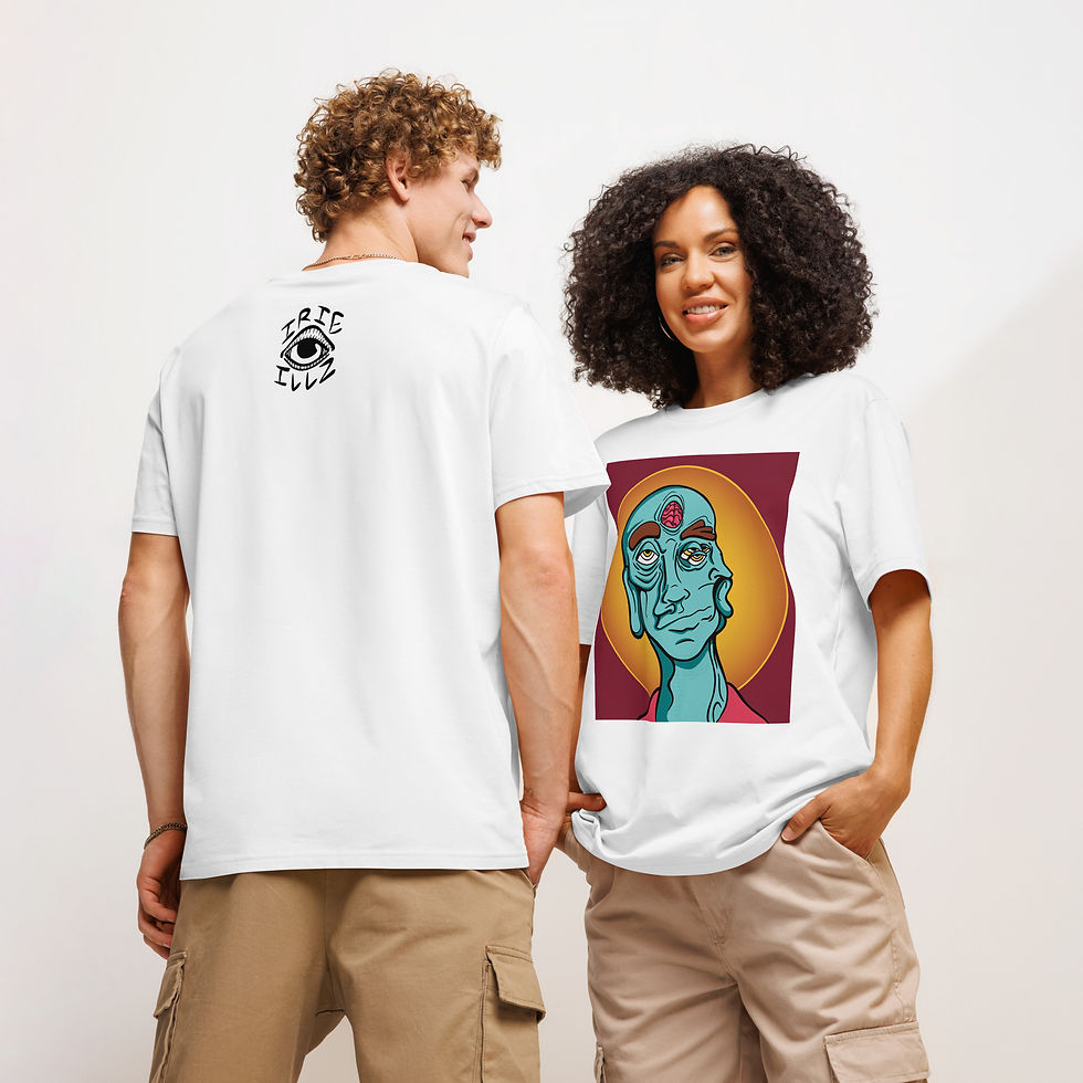 Thumbnail: Lost Light Unisex organic ribbed neck t-shirt