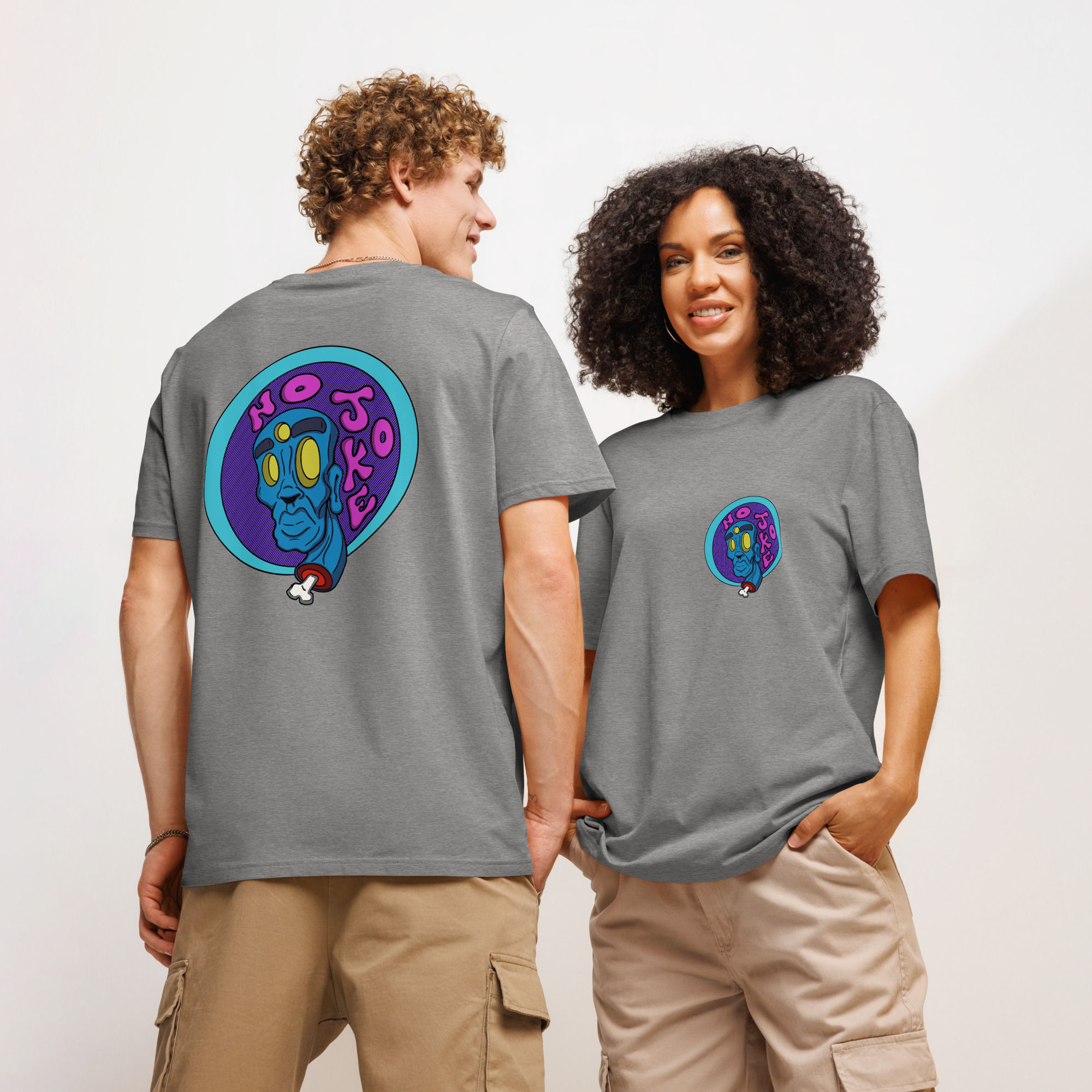 No Joke Light Unisex organic ribbed neck t-shirt