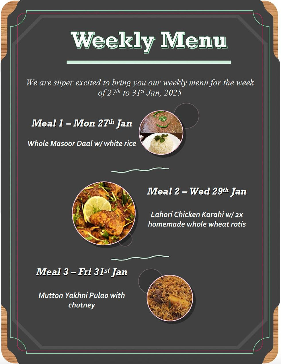 Weekly Menu- 4