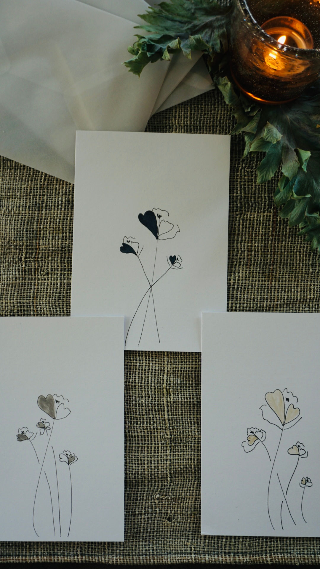 PURE NATURE LINE “Good vibes Flowers” 3er SET inkl. Umschläge