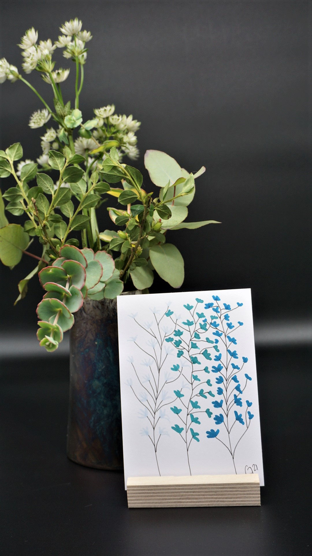 PURE NATURE LINE Petrol 6er SET Postkarten DIN A6 Original