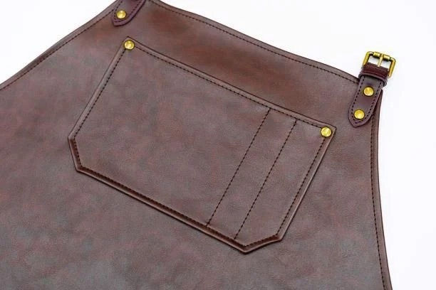 Thumbnail: Barber Loco Brown Leather PU Apron
