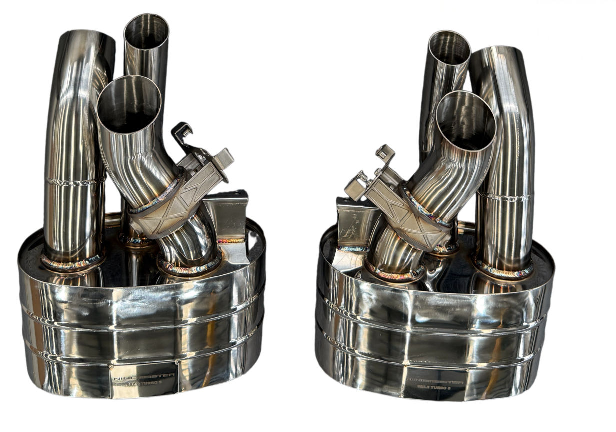 9m 992.2 Turbo S valved sports silencers