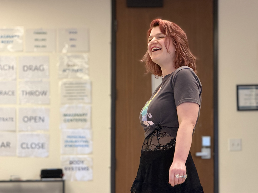 Student working on a scene at The Actor's Place