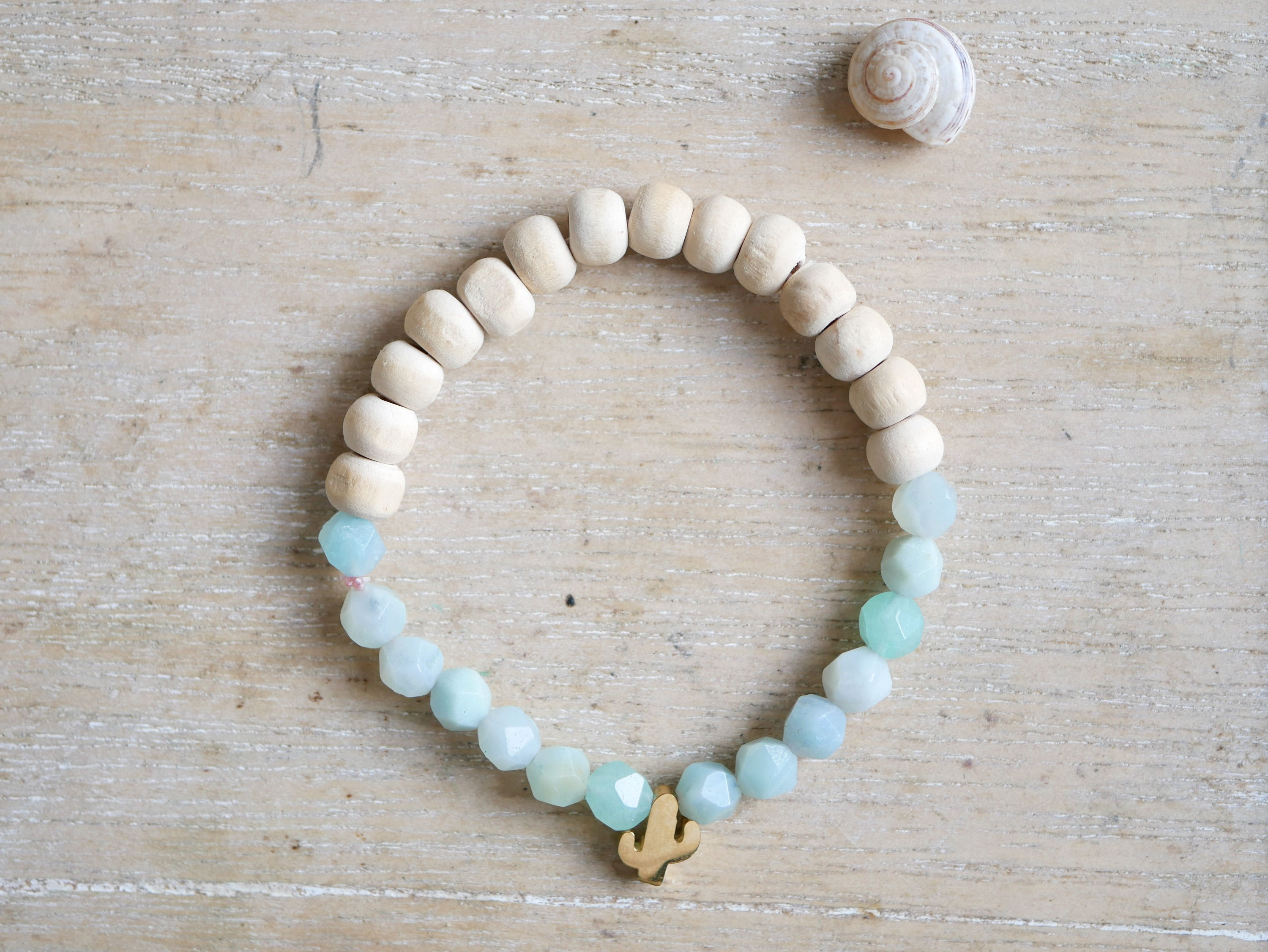 SAND DUNES Gemstone Diffuser Bracelet with Amazonite