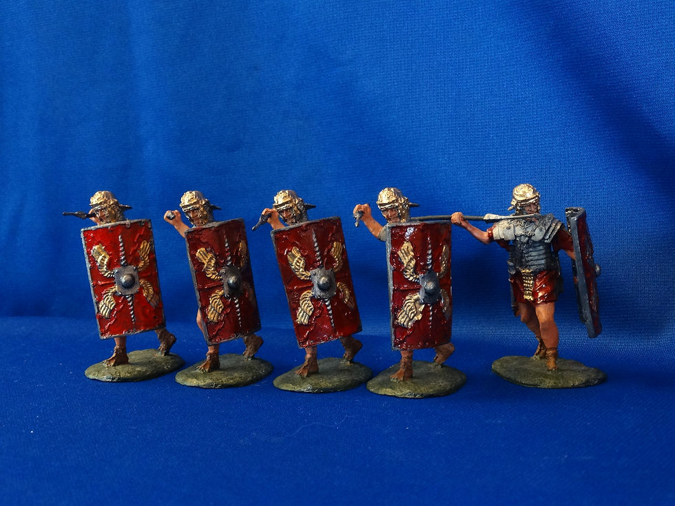 COKM-0974 - Romans with Pilum (5 Figures) - 54mm Scale Metal