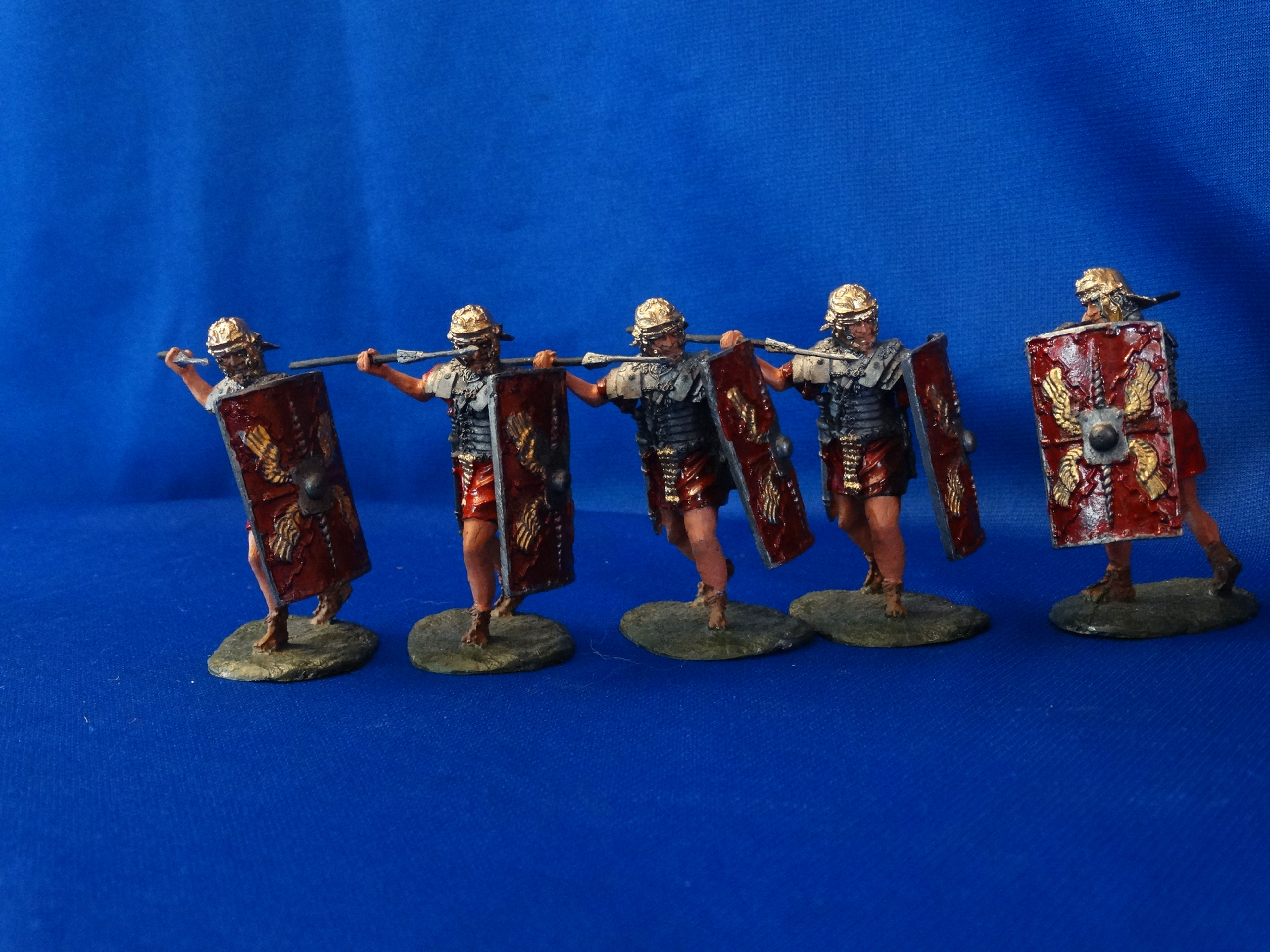 COKM-0974B - Romans with Pilum (5 Figures) - 54mm Scale Metal