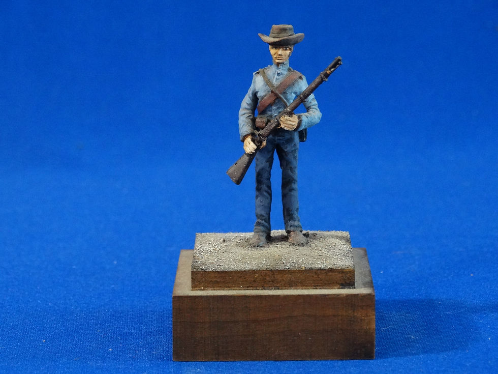 NR-036 - Confederate Infantry - Metal on Wood Base - ACW - Imrie-Risley (?)