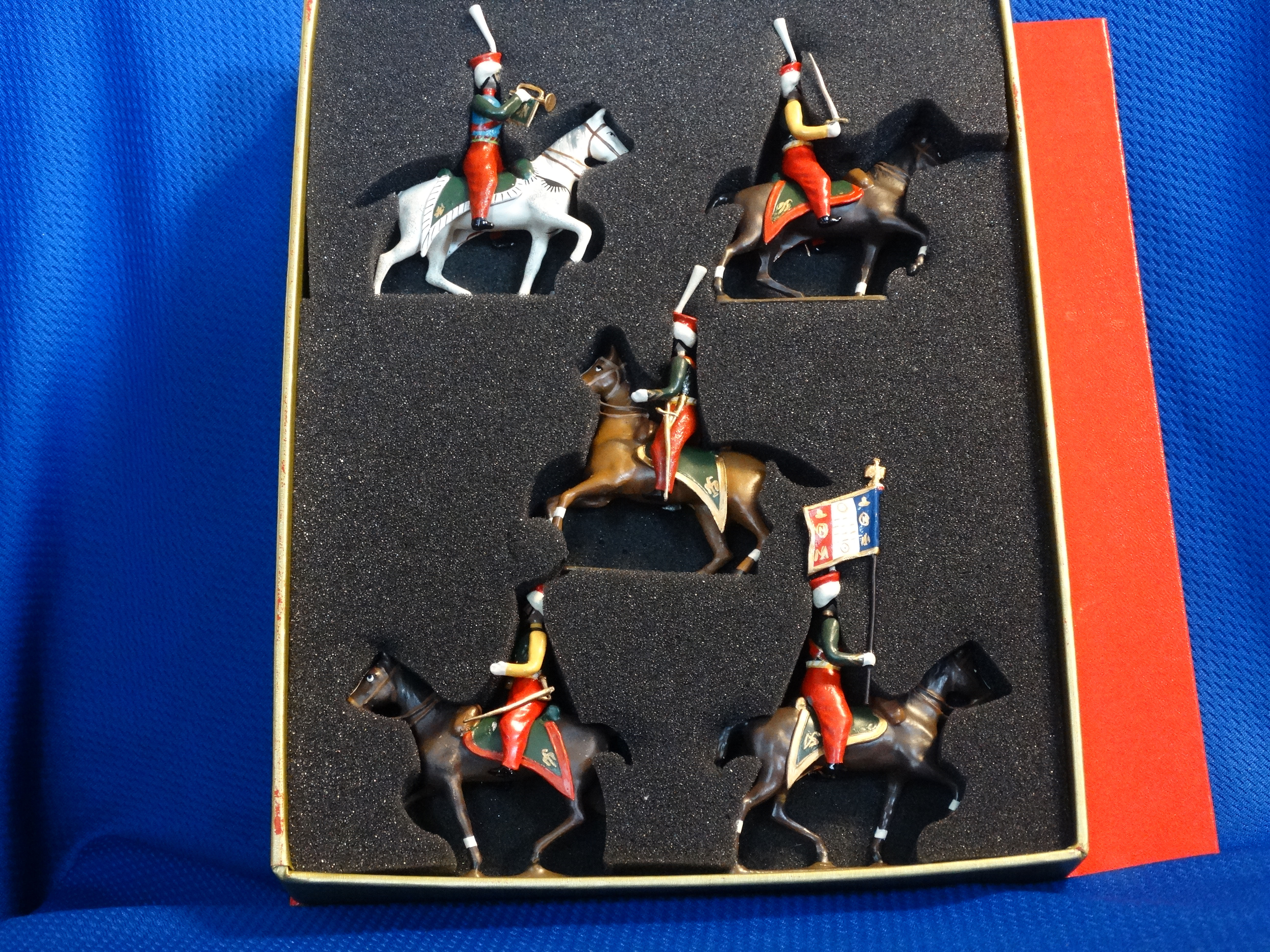 COJF-3447 - Mamelukes a Cheval (Set 0223) - 5 Figures - Mignot - 54mm Metal