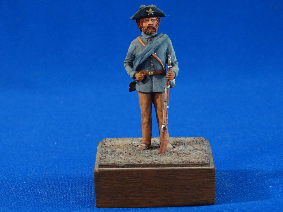 NR-027 - Confederate Infantry (Texas) - Metal on Wood Base - ACW - Imrie-Risley