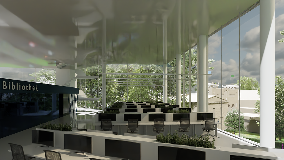 Bibliothek Innenansicht