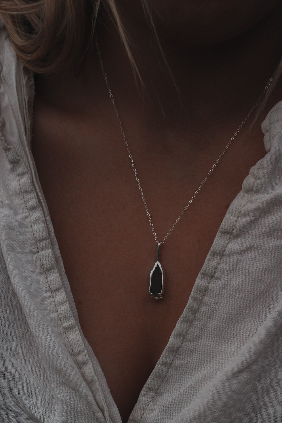 Thumbnail: Green Sea Glass Necklace