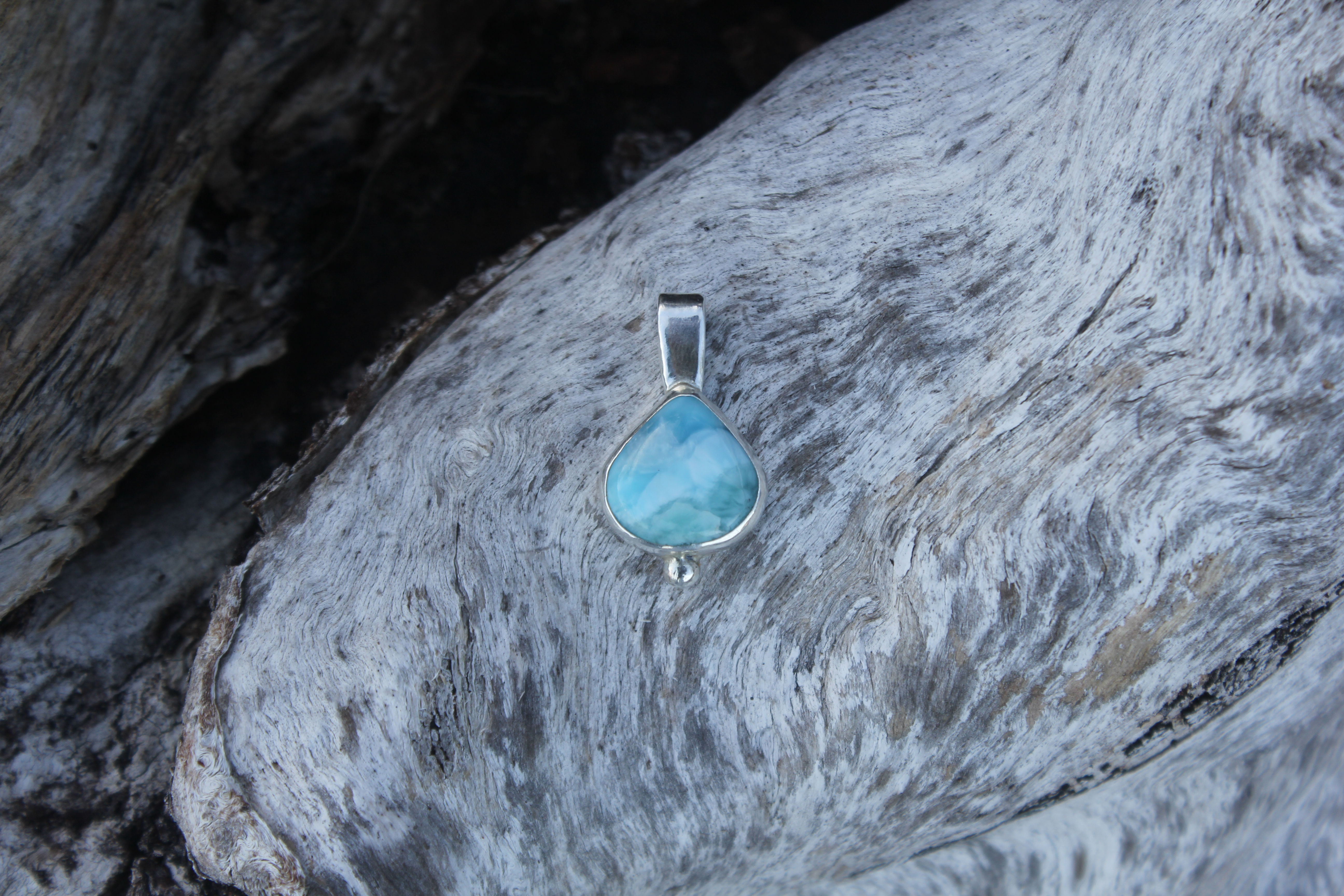 Larimar Pendant - Teardrop