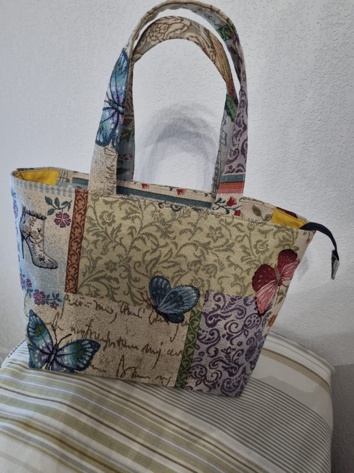 Sac à main - tissu papillon