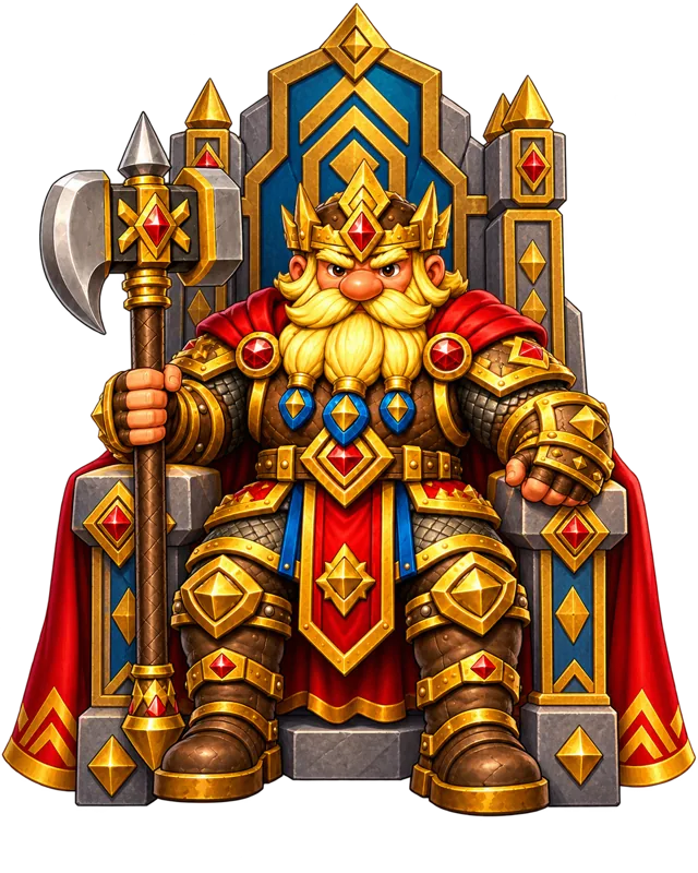 King Haldor on his throne