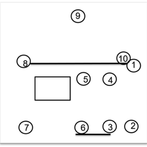 איור של בית מחובר בעזרת מספרים