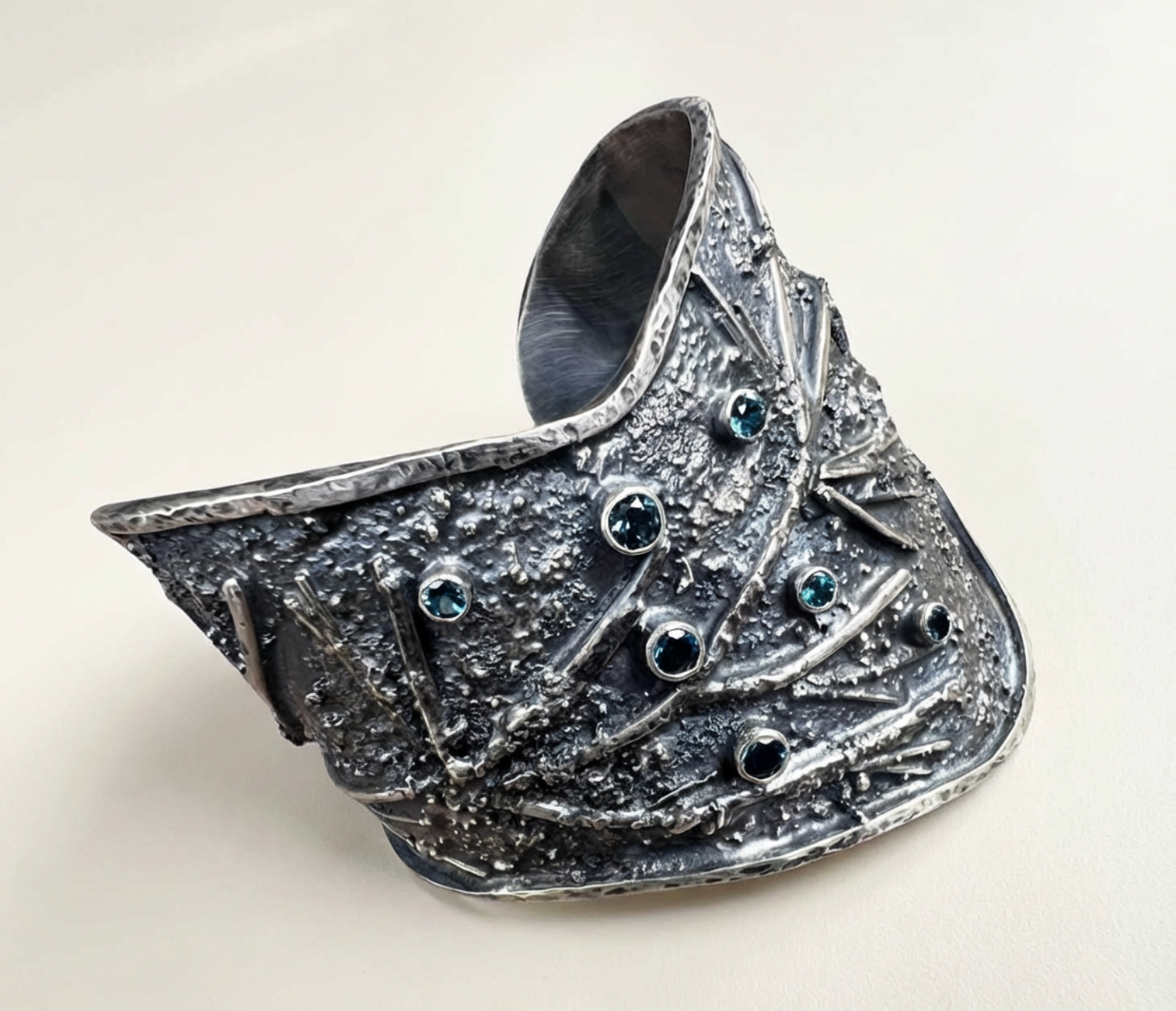 Sterling and Topaz Cuff Bracelet