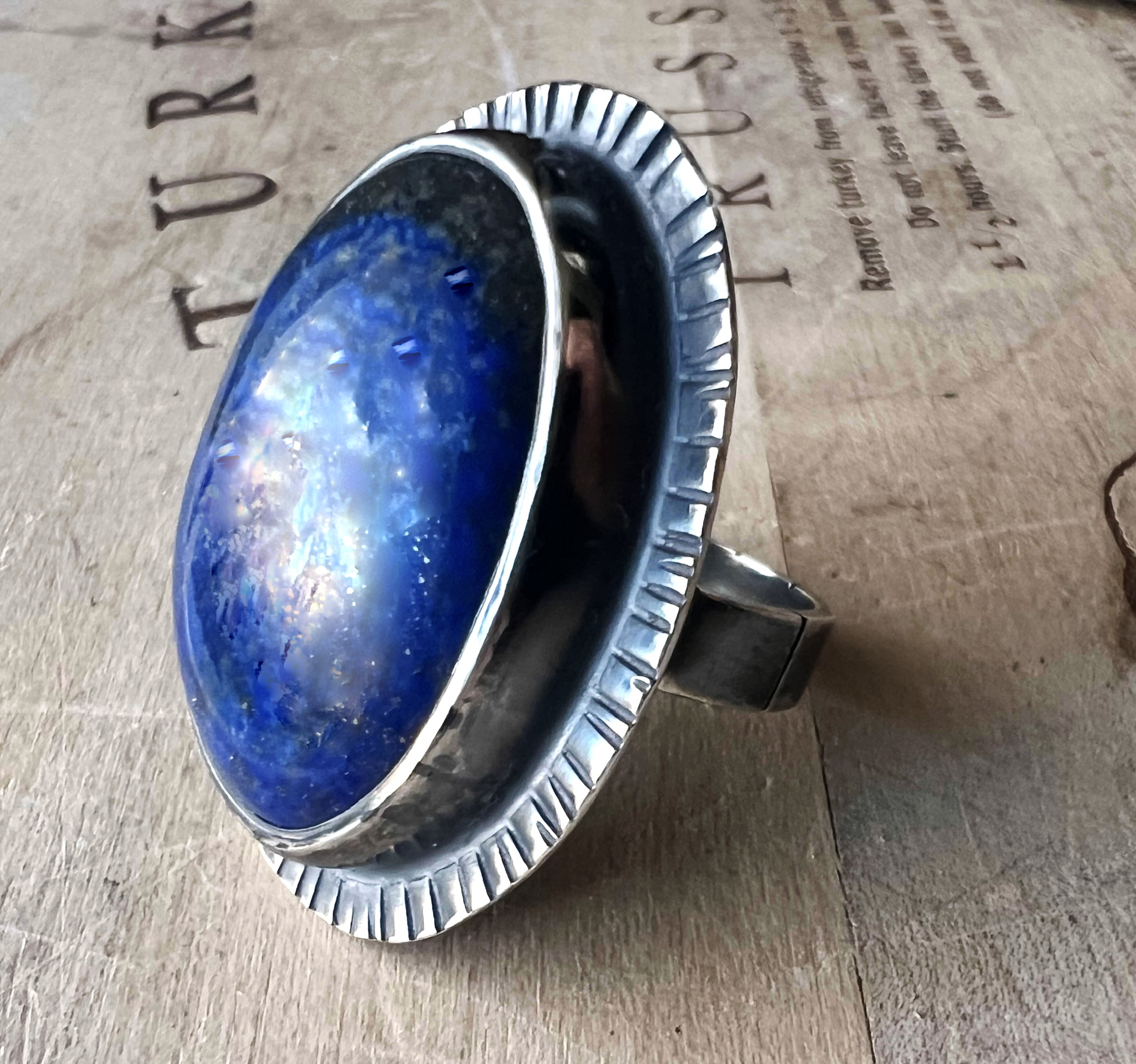 Lapis and Sterling Ring