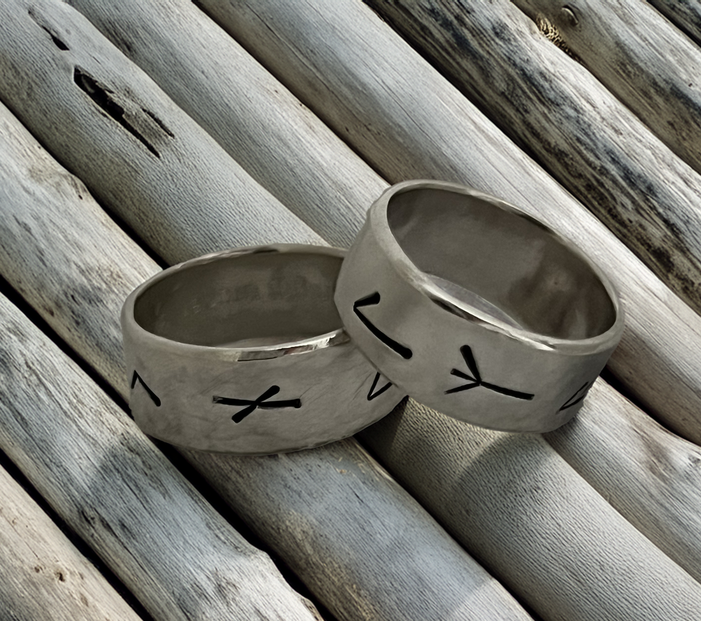 Rune Symbol Sterling Silver Ring