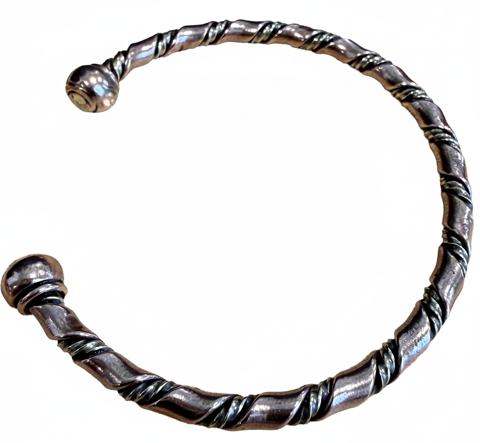 Thumbnail: Twisted Copper and Brass Bracelet