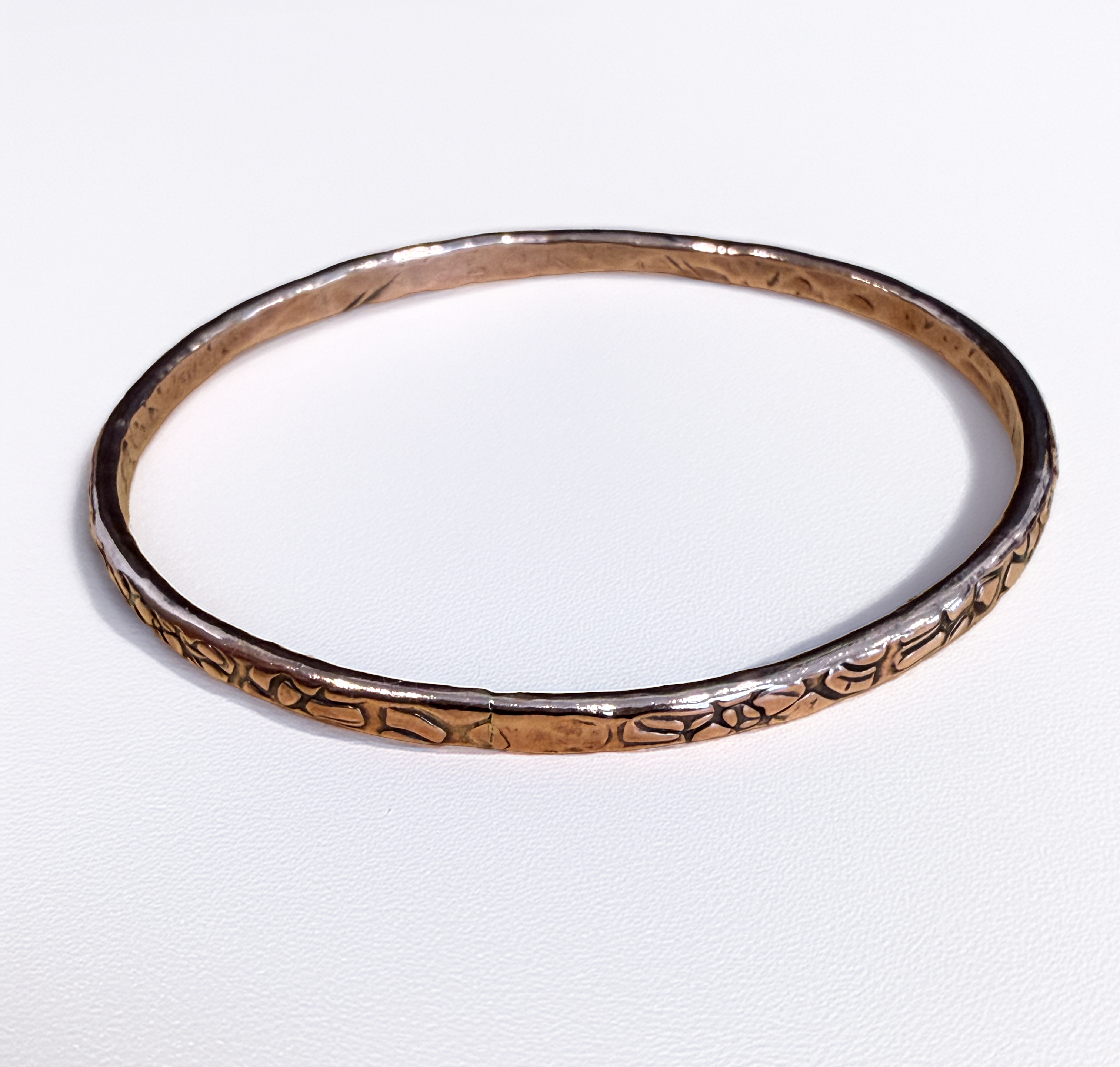 Patterned Copper Bangle