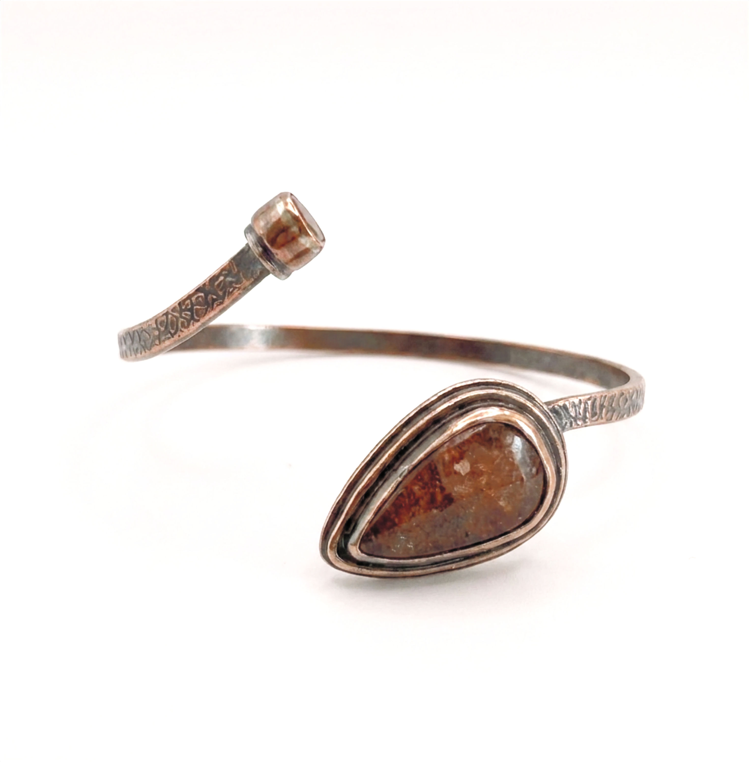 Copper and Sunstone Bracelet
