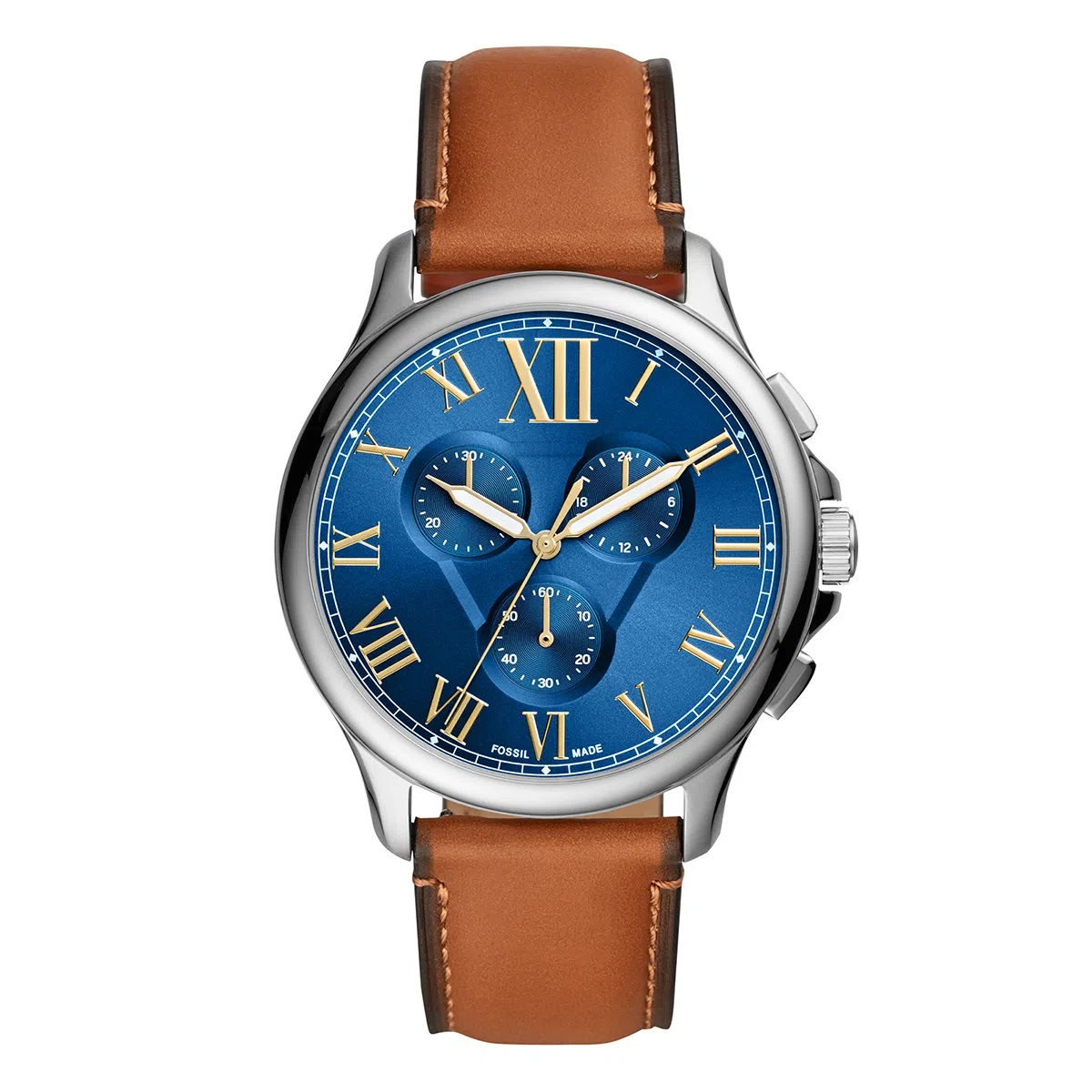 Fossil FS5640 Cronografo En Cuero 100% Original