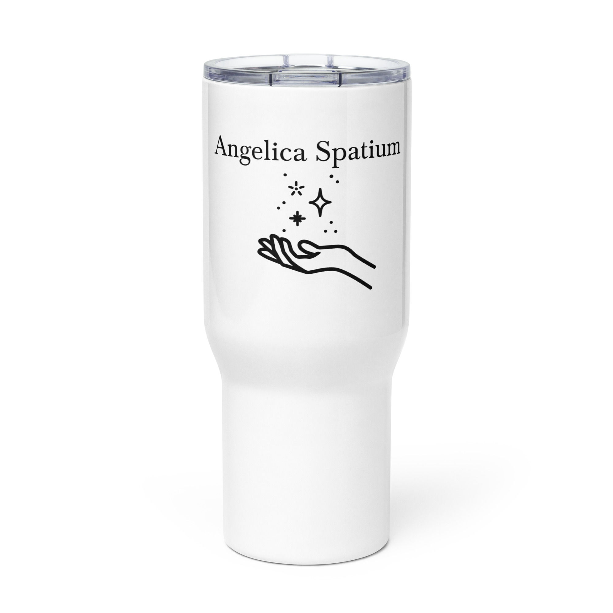 Travel mug with a handle