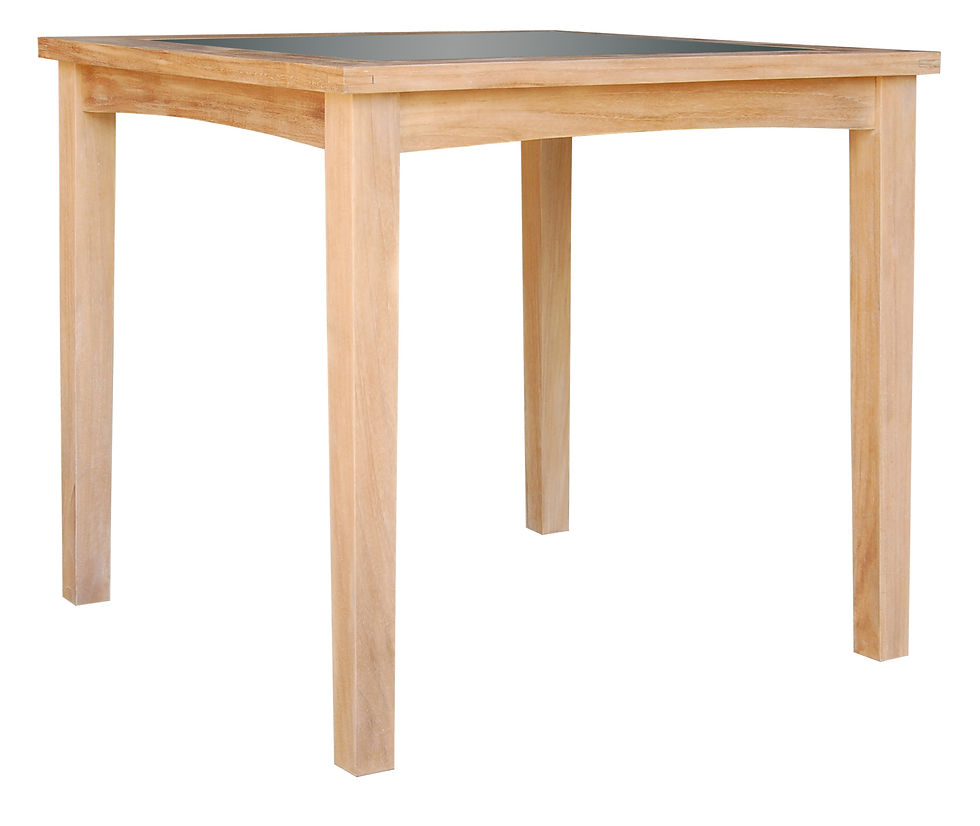 Thumbnail: 33" ( B.J. ) SQUARE DINING TABLE WITH FROSTED GLASS TOP