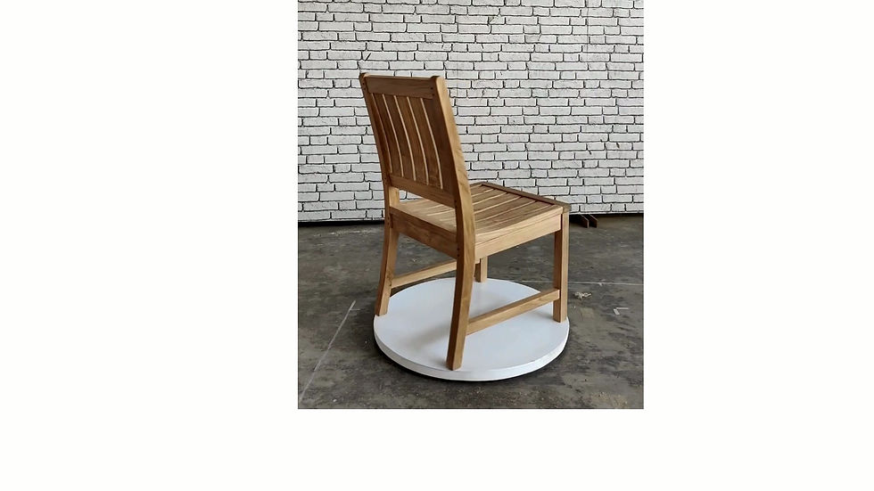 Thumbnail: Countour and sleek wide vertical slats armless chair with lumbar support