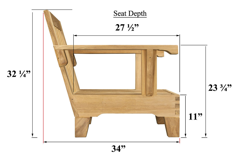 Thumbnail: 55" Oversize Deep Seating (S+H) 2-SEATER