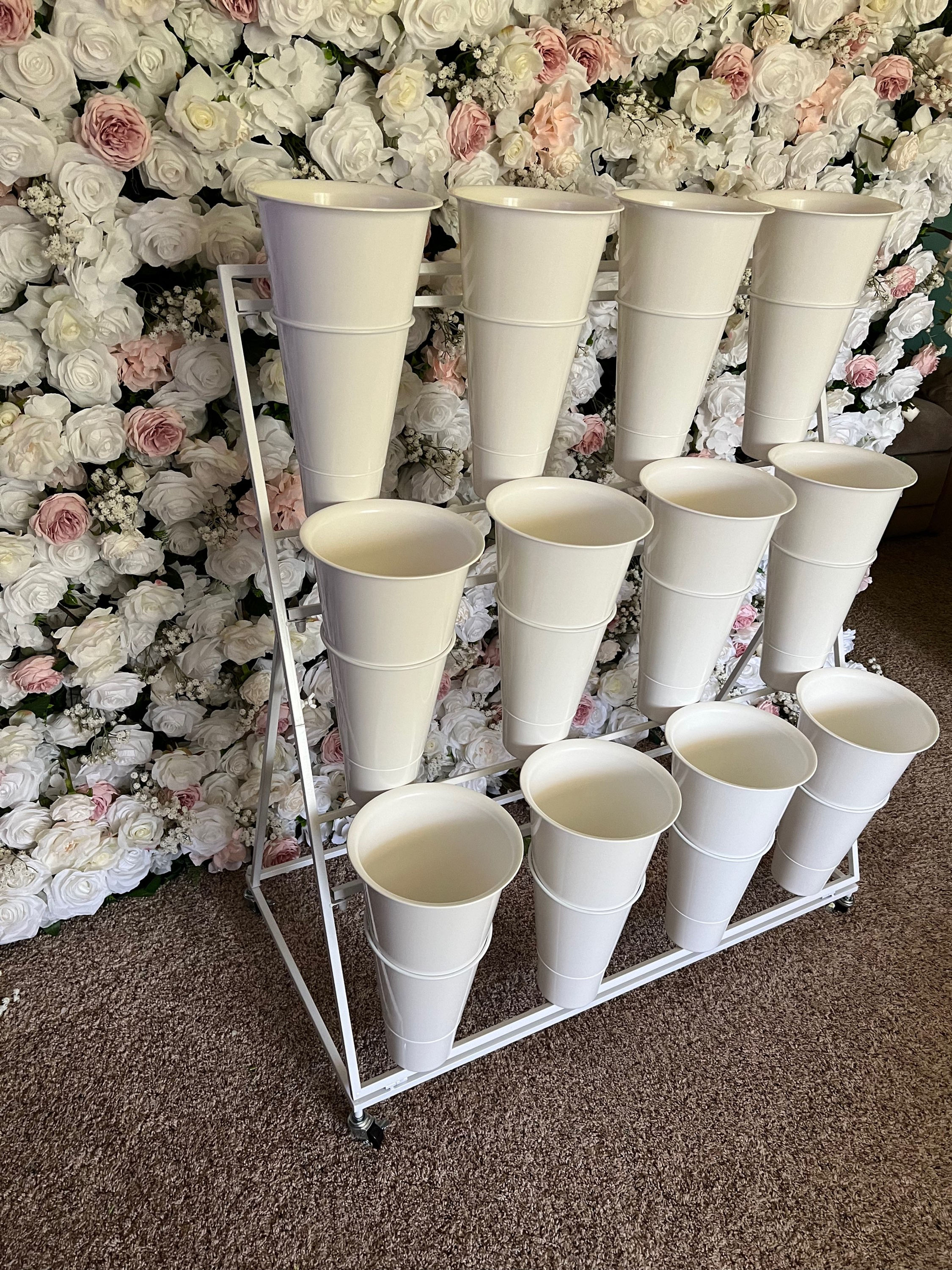 Flower White Bar #4:  stand with sandwich sign