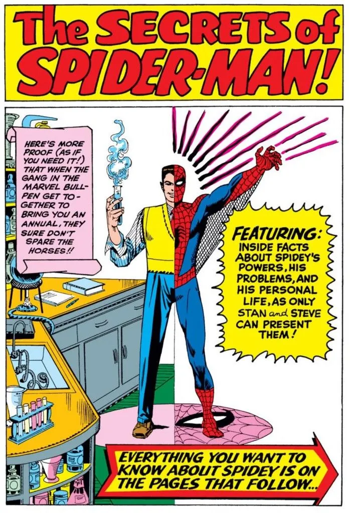Peter Parker/Homem-Aranha como desenhado por Steve Ditko.